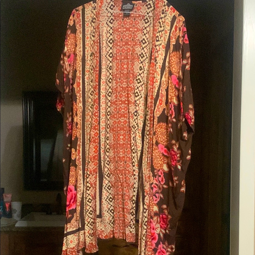 Floral Patterned Kimono Cardigan
